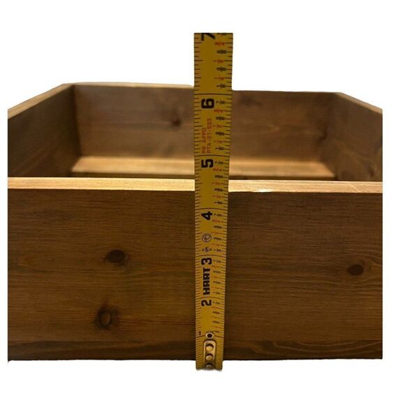 Rustic Brown Wooden Wedding Card & Gift Box Country Decor Display Crate Present - Picture 7 of 10